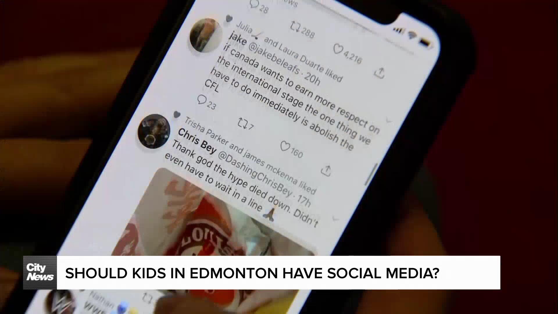 Should kids in Edmonton have social media?