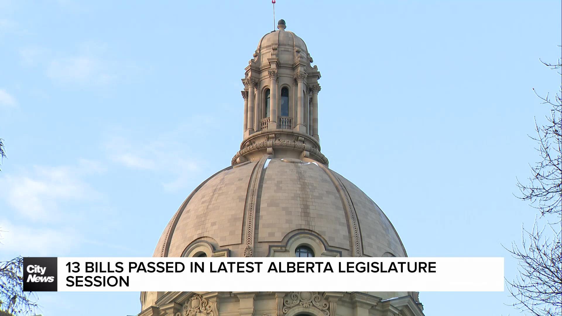 Alberta Legislature adjourns for holidays, 13 bills passed in 5 weeks