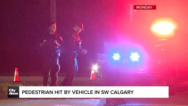 Pedestrian hit by vehicle in SW Calgary