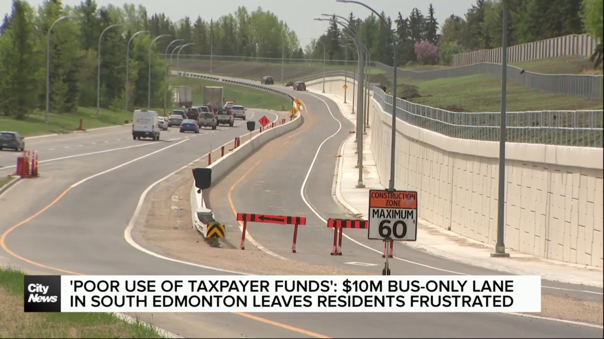 ‘Poor use of taxpayer funds’: $10M dedicated bus lane in South Edmonton leaving residents frustrated