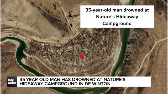 A 35-year-old man has drowned at Nature Hideaway Campground in Dewinton