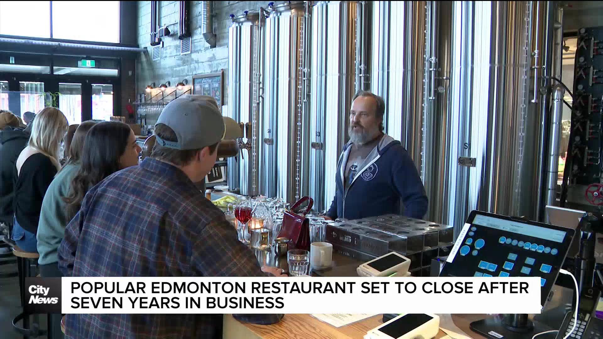 Popular Edmonton restaurant and brewery set to close after seven years