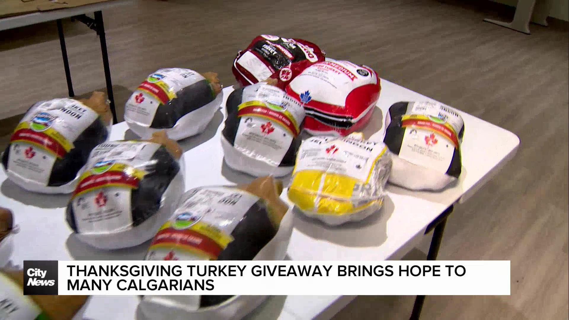 Thanksgiving turkey giveaway brings hope to many Calgarians