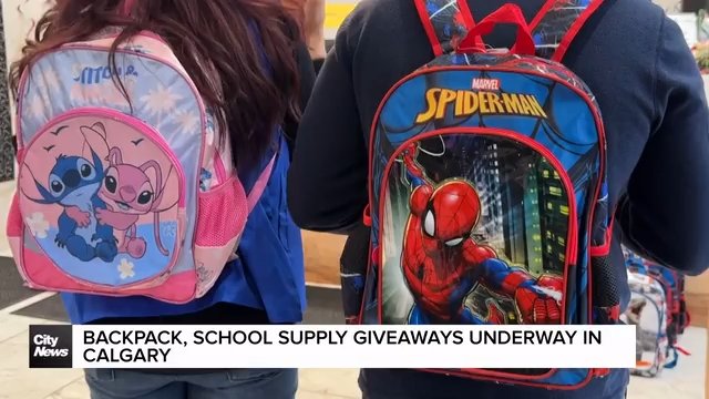 Backpack, school supply giveaways underway in Calgary