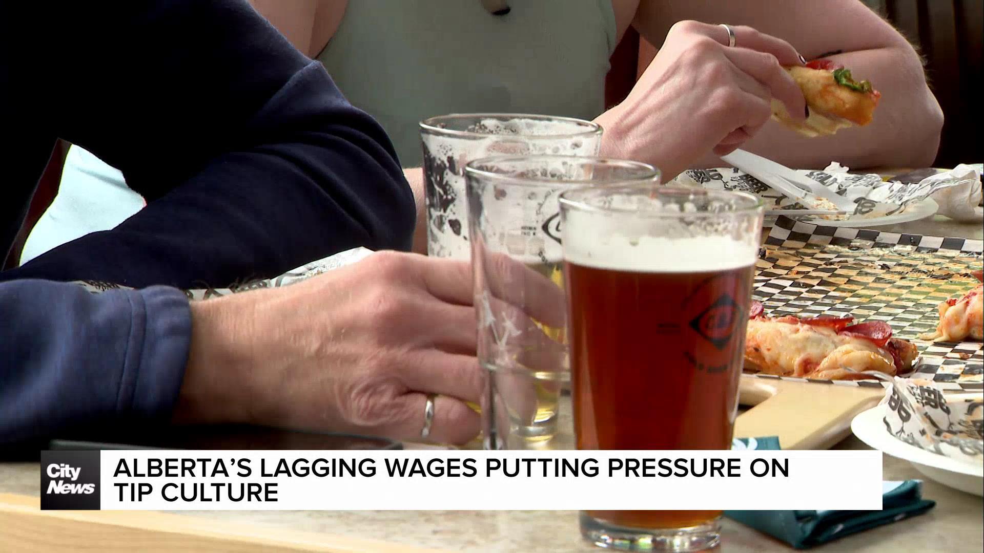 Alberta’s lagging wages putting pressure on tip culture