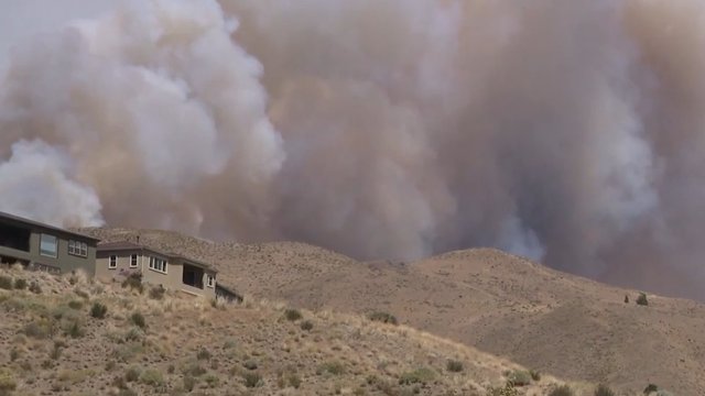 Human-caused Nevada wildfire explodes in size