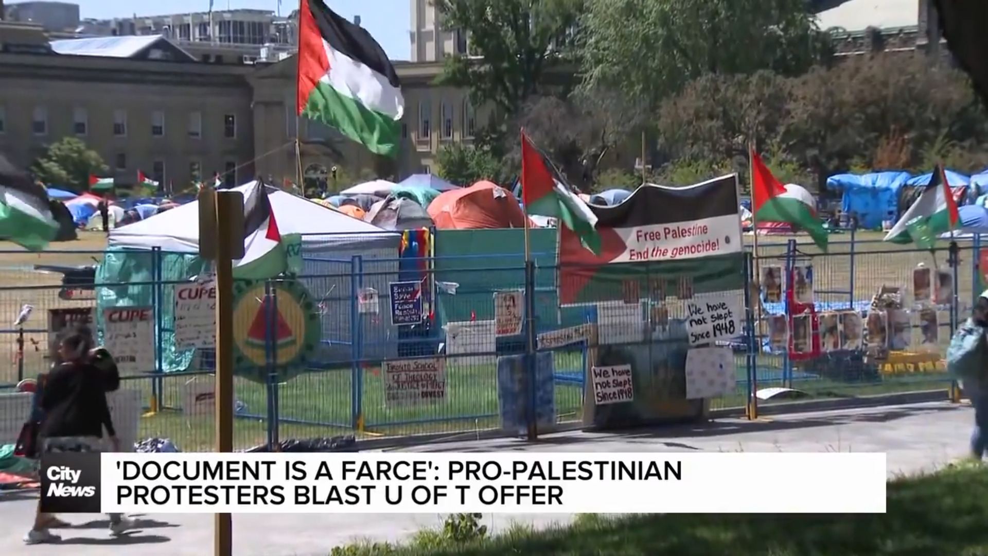 Pro-Palestinian protesters call offer from U of T 'a farce'