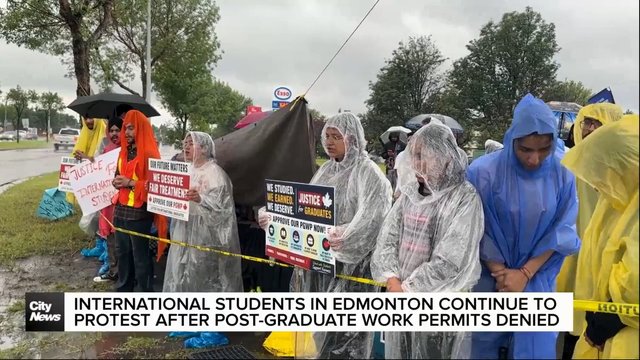 International students in Edmonton protest over denied post-graduate work permits