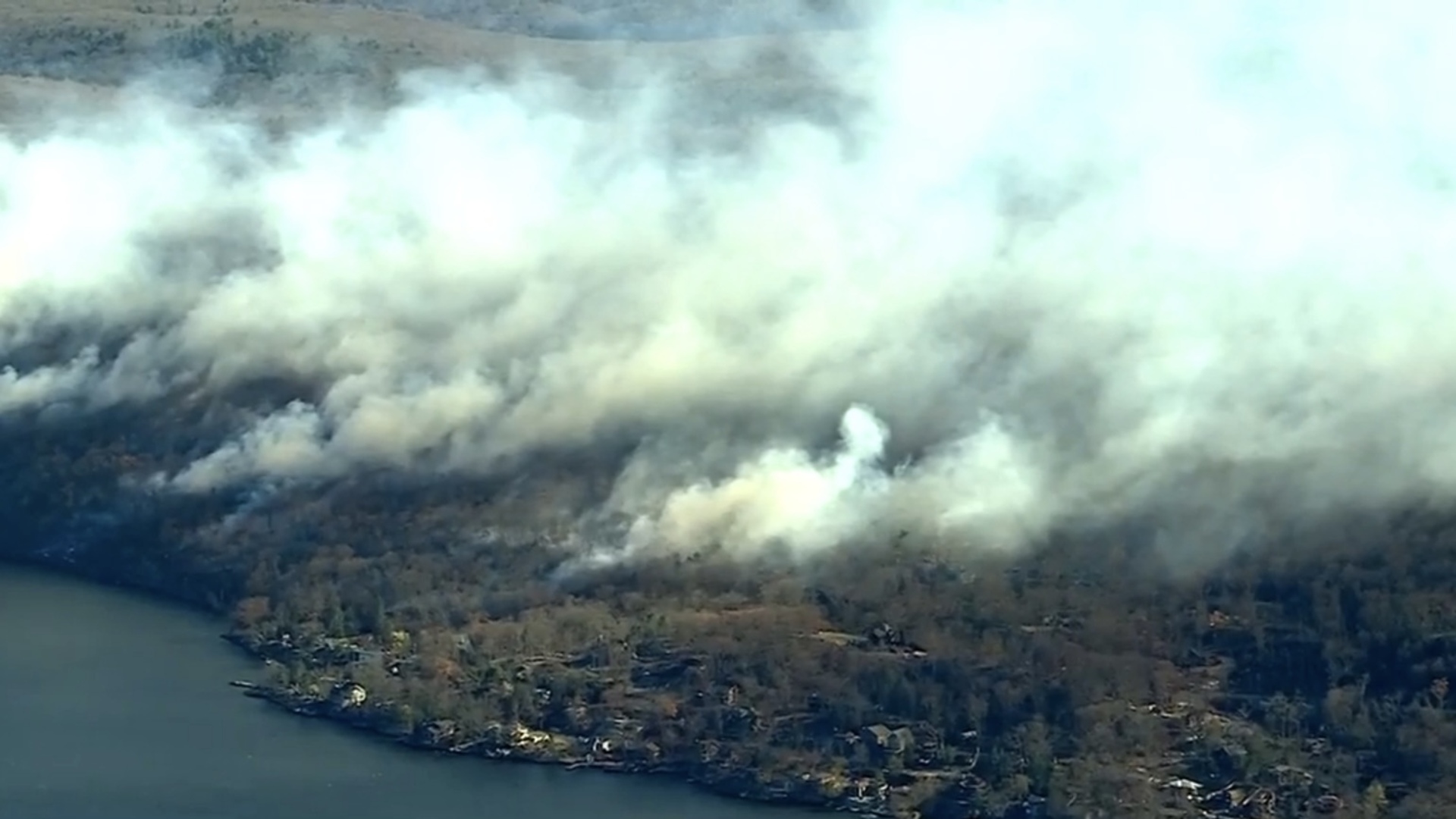 Brush fires burning through New York parks