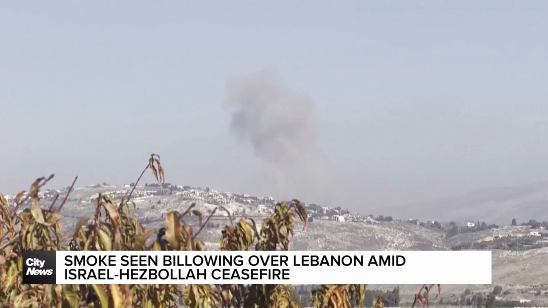 Smoke seen over Lebanon amid Israel-Hezbollah ceasefire