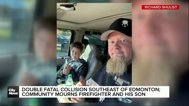 Community mourns volunteer firefighter and son killed in collision southeast of Edmonton