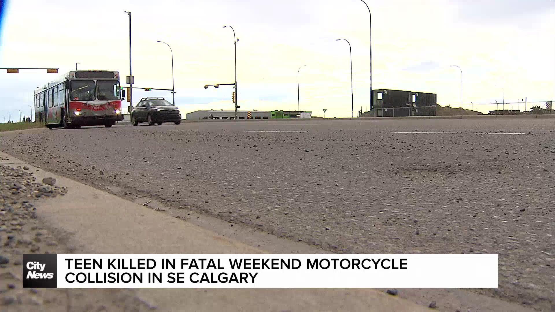 Teen killed in motorcycle crash in SE Calgary