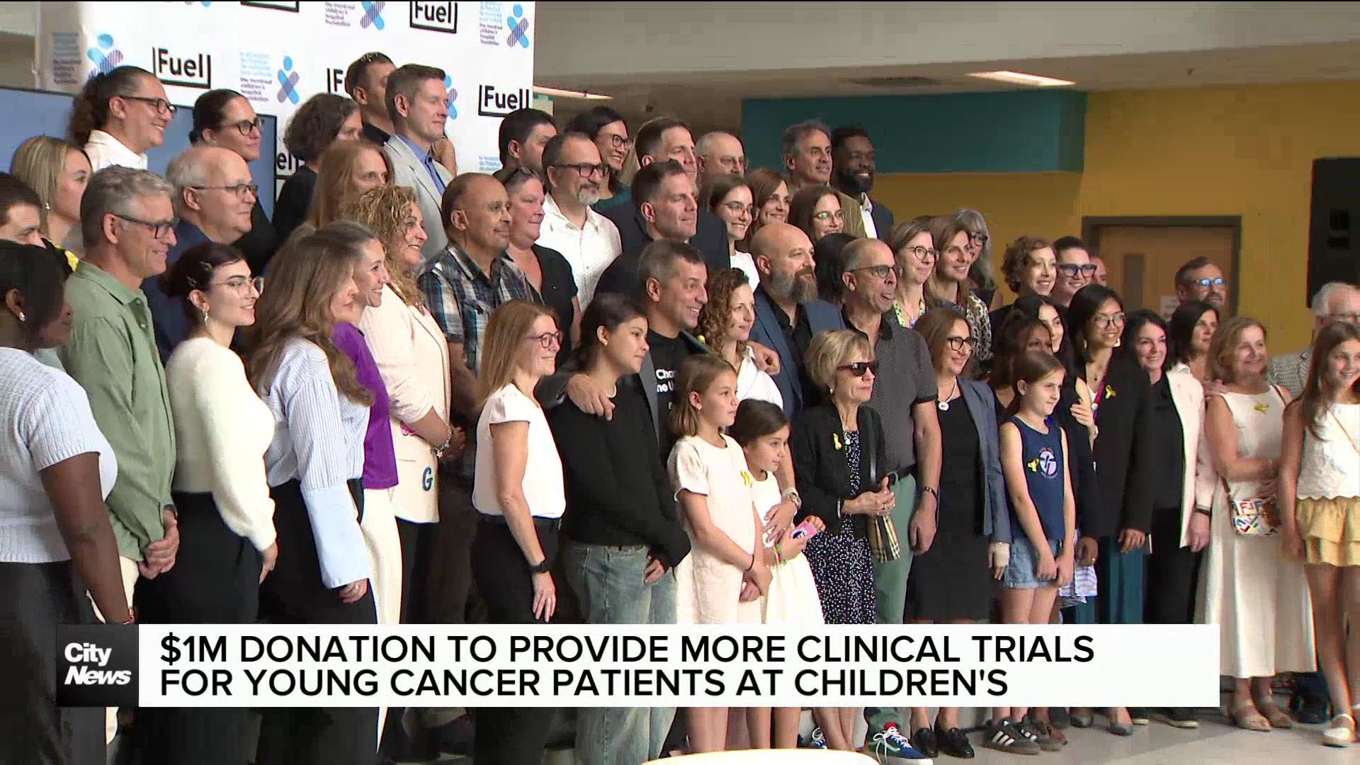 $1M donation to double cancer clinical trials at Montreal Children's