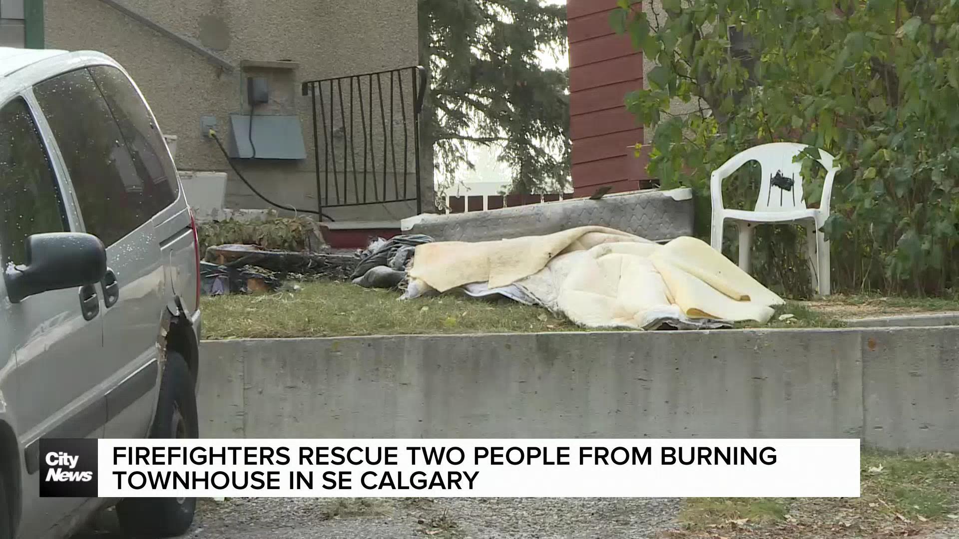 Firefighters rescue two people from burning building in SE Calgary