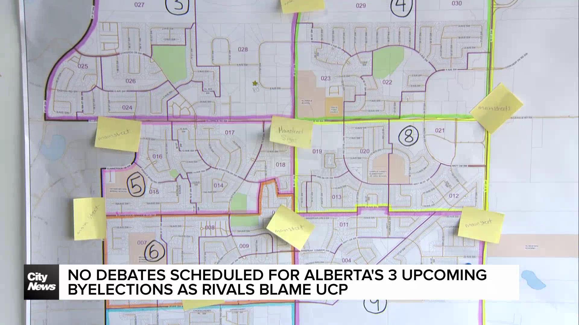 0 debates scheduled for 3 Alberta byelections