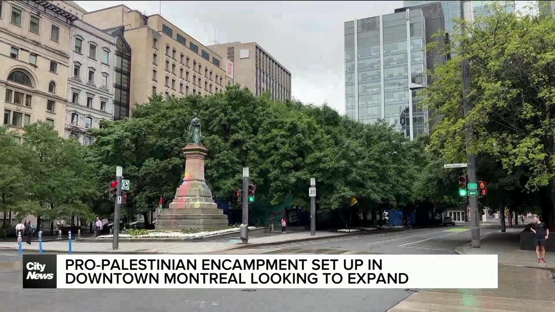 Pro-Palestinian encampment in downtown Montreal looking to expand