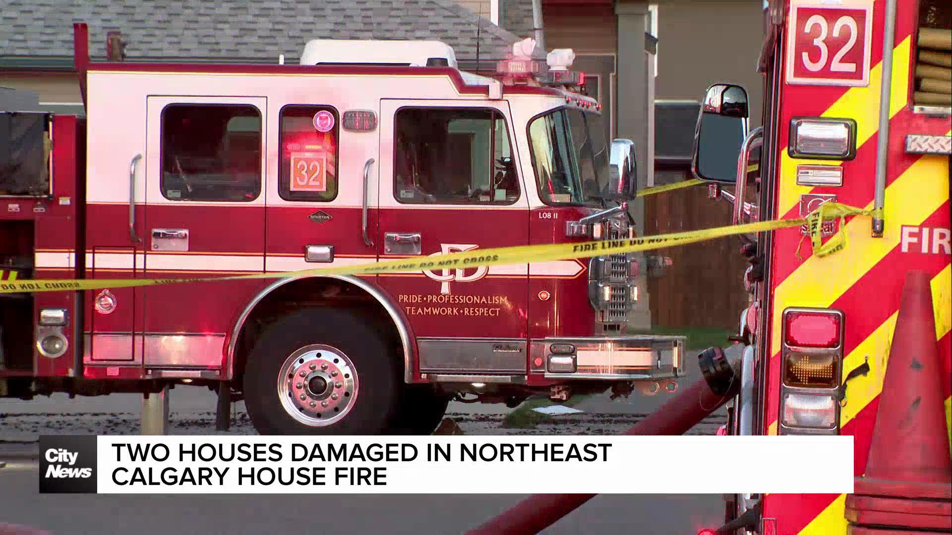 Two houses damaged in Northeast Calgary house fire