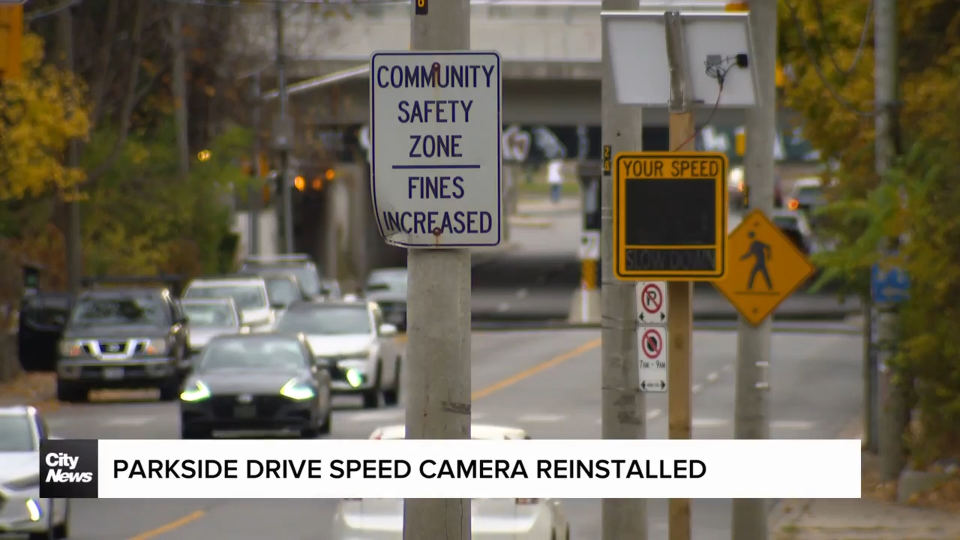 Speed camera on Parkside drive has been reinstalled for the third time