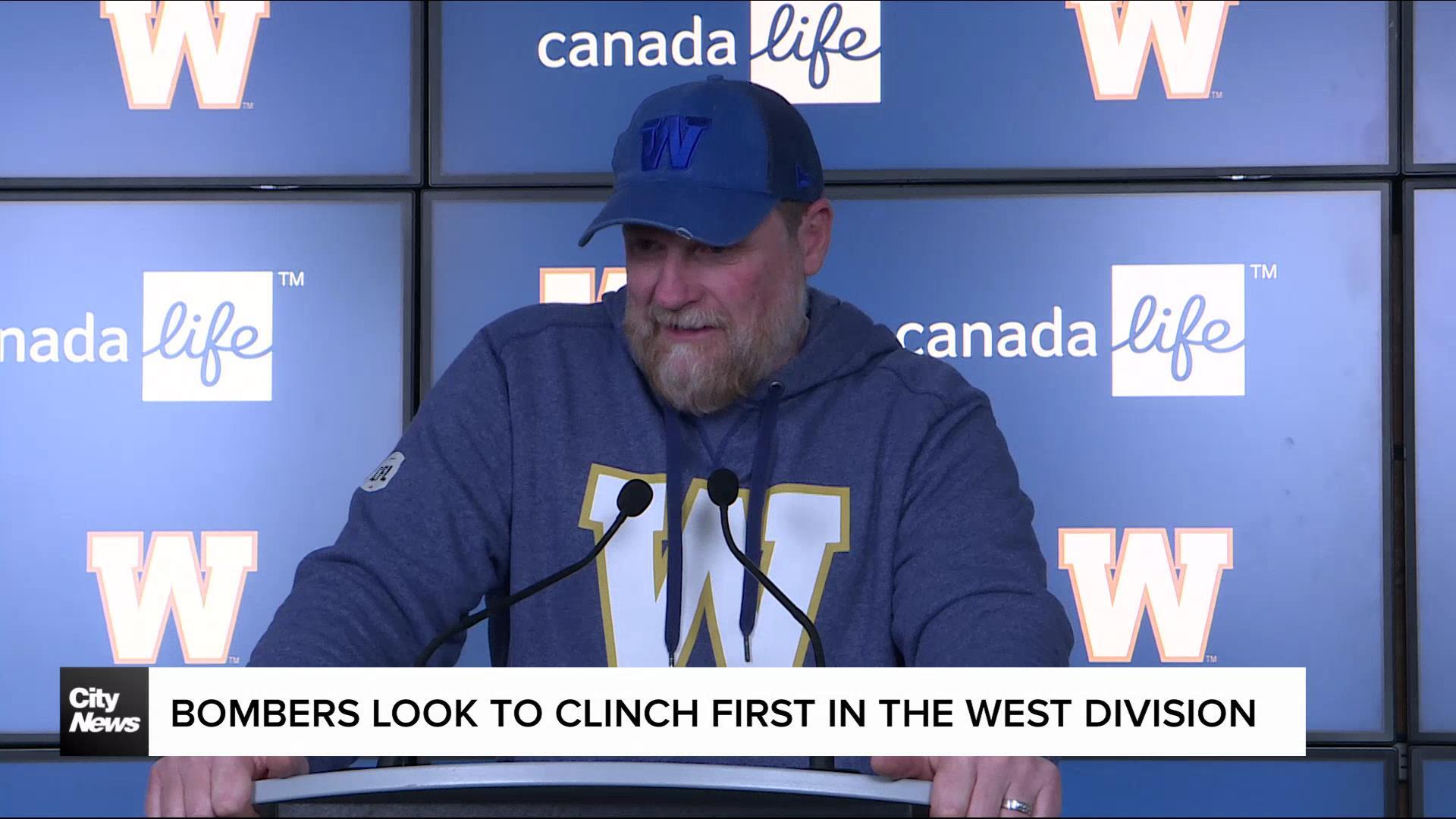 Blue Bombers look to clinch first in the West Division