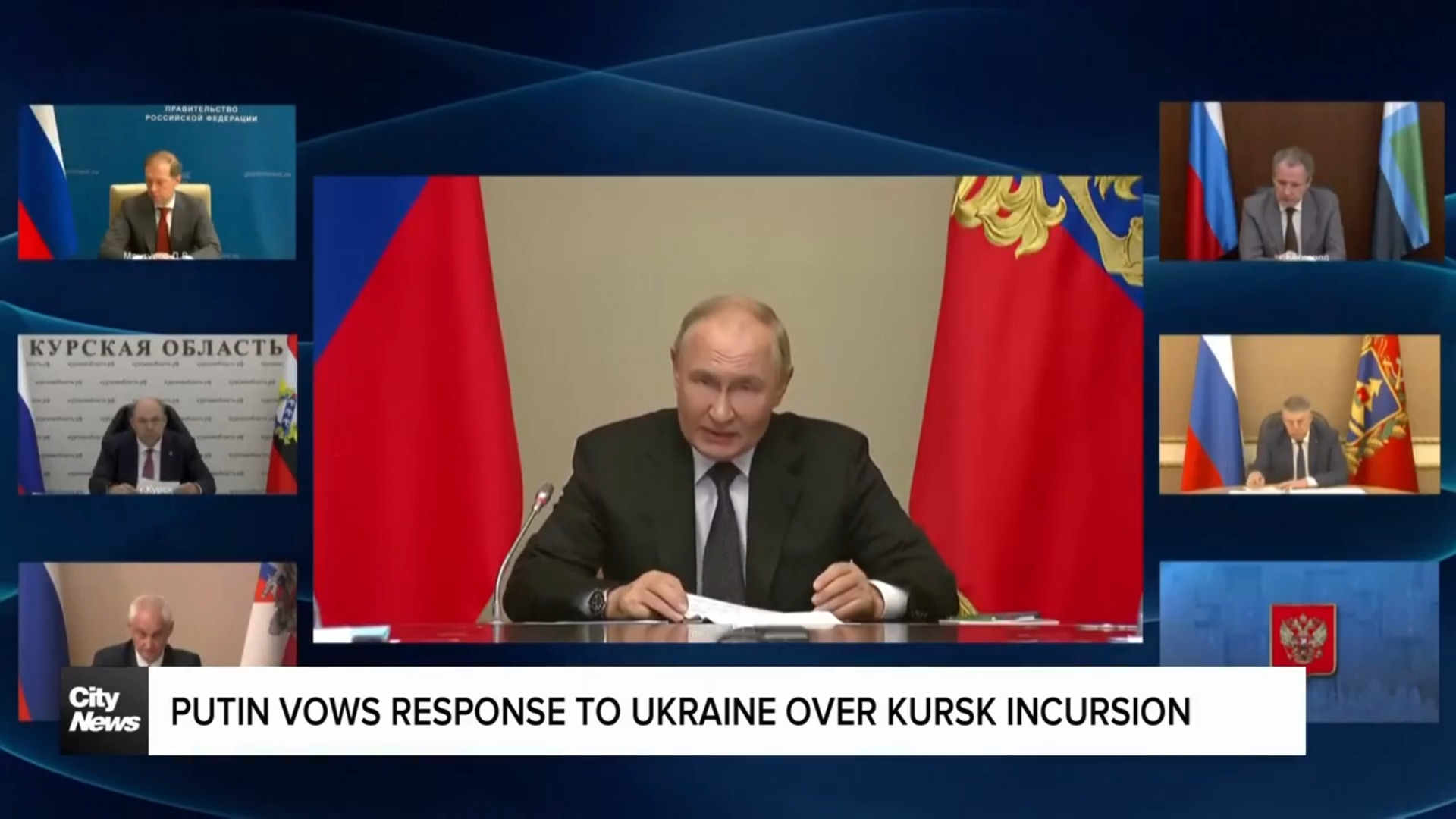 Putin vows response to Ukraine over Kursk incursion