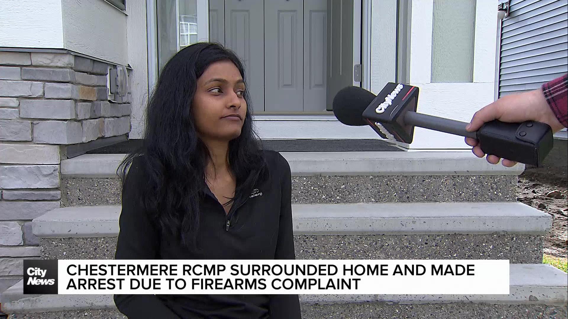 Chestermere RCMP surrounded home and made arrest due to firearms complaint