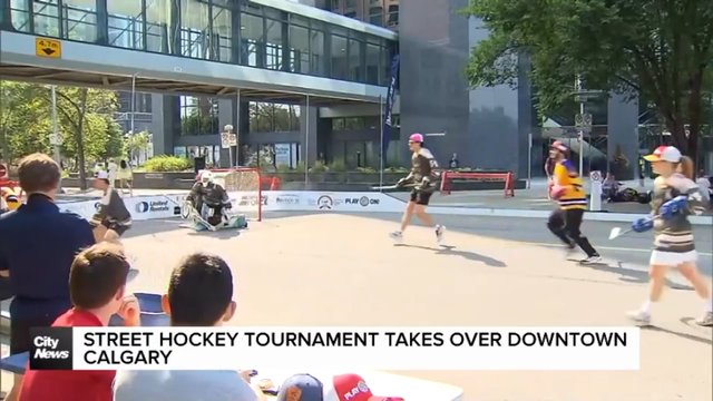 Street hockey tournament takes over downtown Calgary