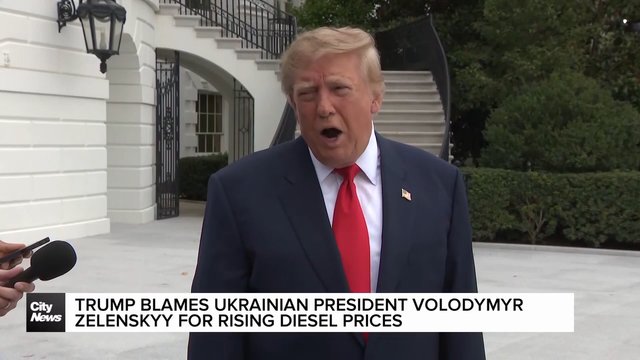 Trump blames Ukrainian president for rising diesel prices
