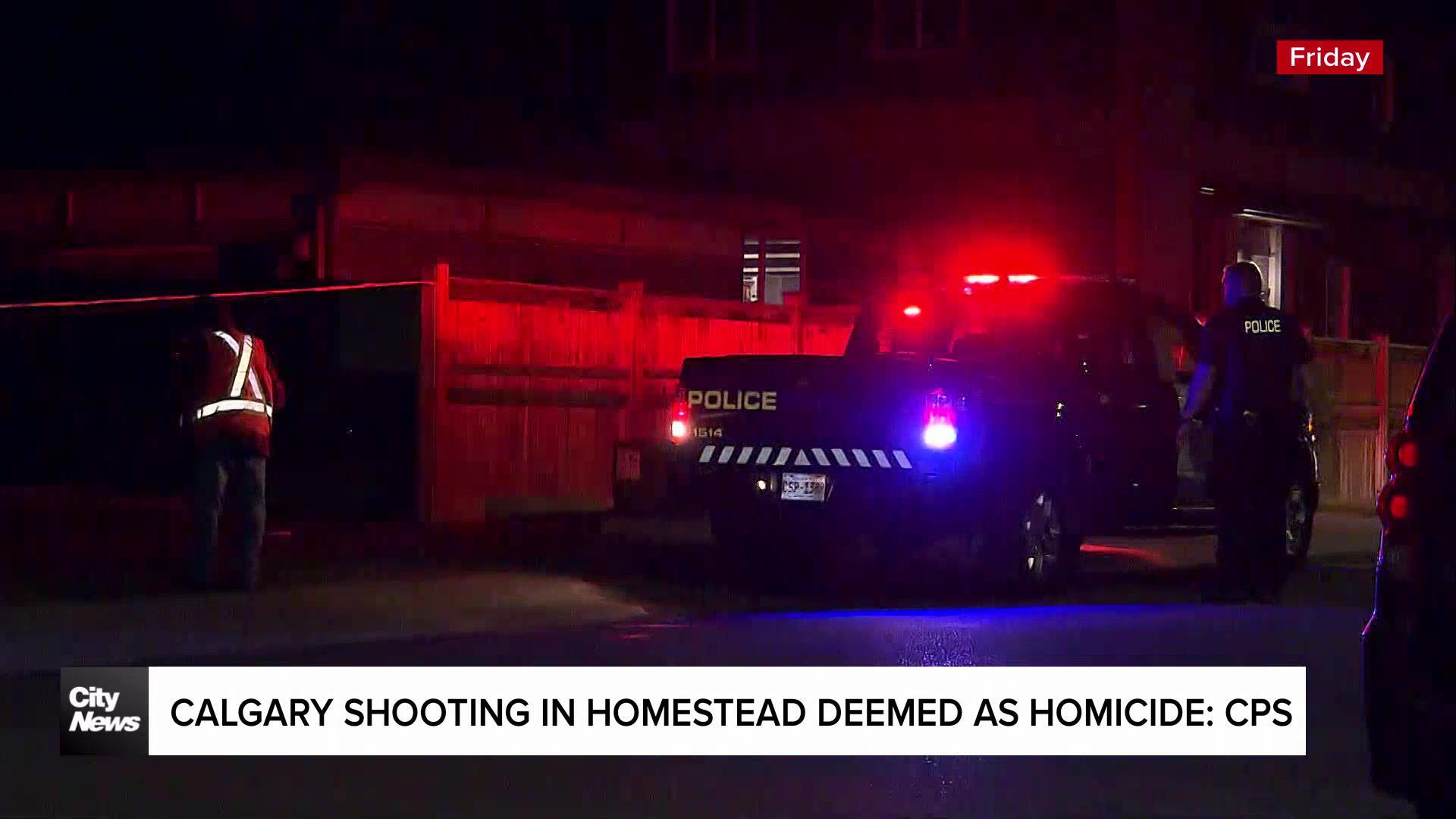 Calgary shooting in Homestead deemed as homicide: CPS