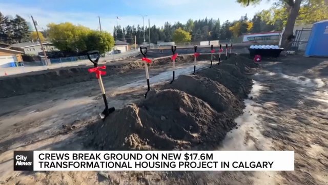 Crews break ground on new $17.6M transformational housing project in Calgary