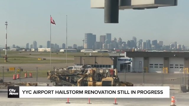 YYC Calgary Airport hailstorm renovation still in progress
