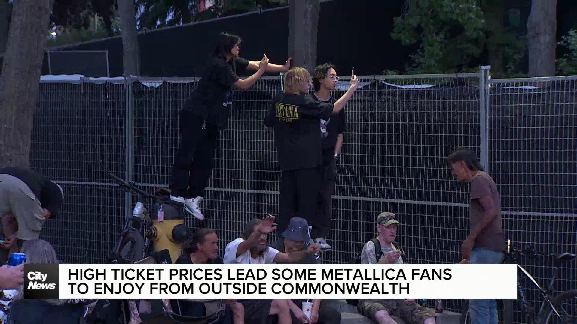 Metallica fans on a budget enjoy concert from outside Commonwealth Stadium