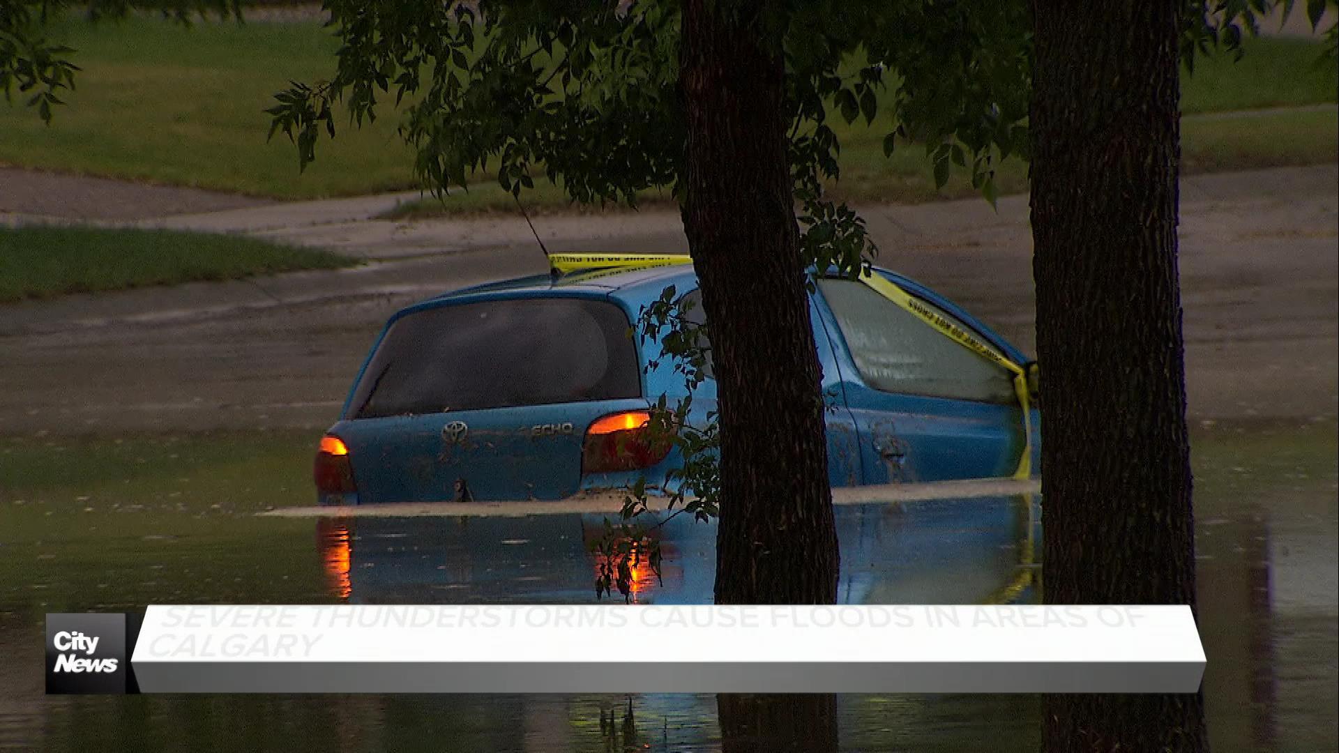 Severe thunderstorms cause floods in areas of Calgary