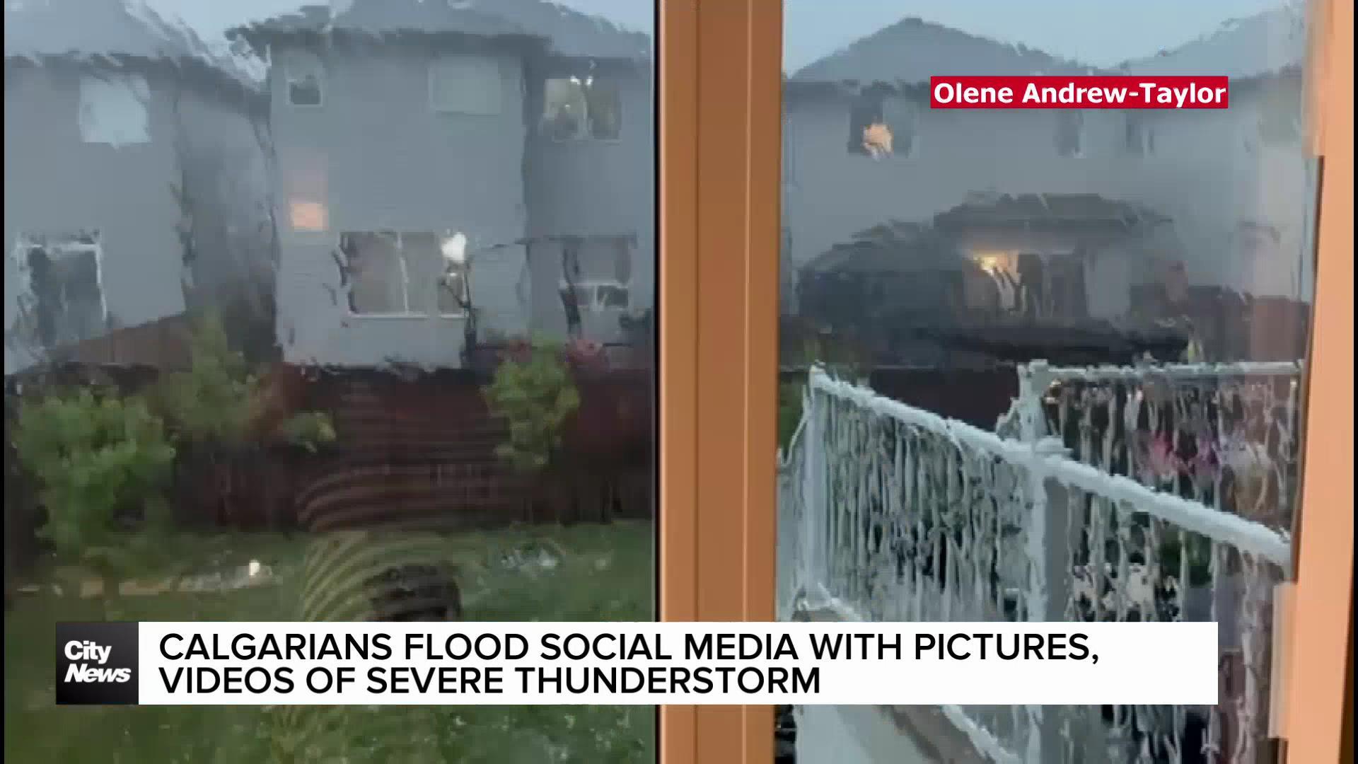 Calgarians flood social media with pictures, videos of severe thunderstorm