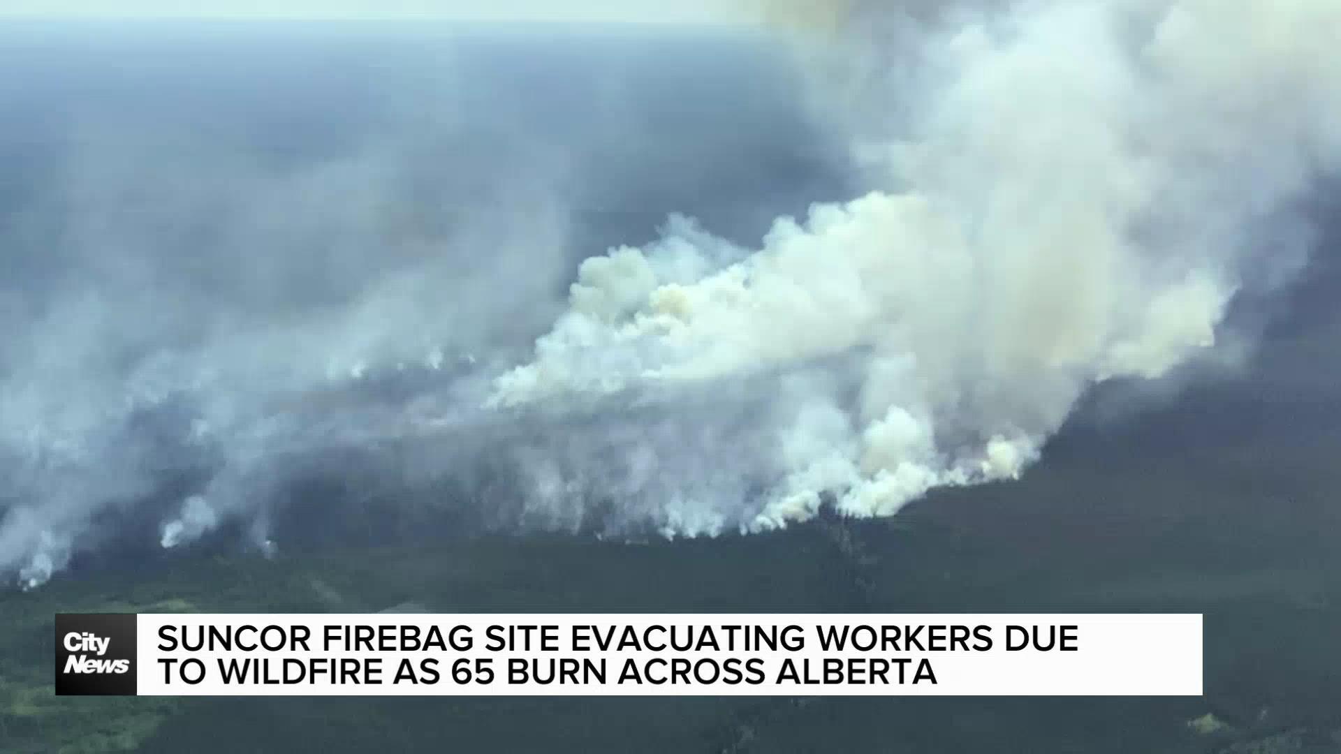 Wildfire prompts worker evacuation in Alberta
