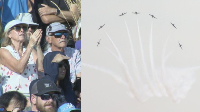 Thousands packed the White Rock waterfront for a historic Snowbirds performance