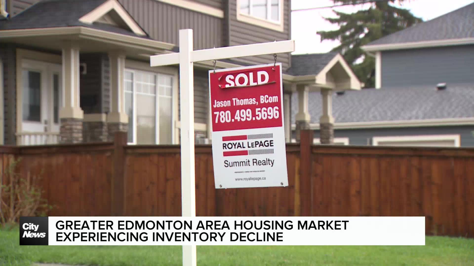 Housing inventory in the Greater Edmonton is in decline