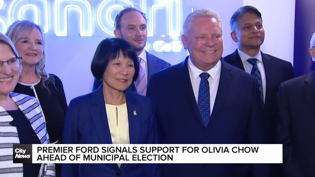 Ford shows support for Chow in bid for re-election as Toronto mayor