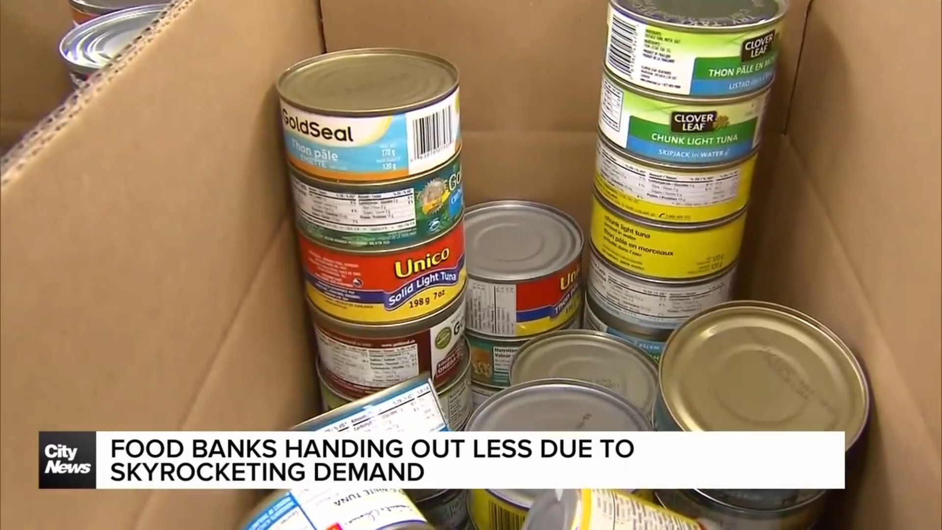 Ontario Food banks handing out less food amid skyrocketing demand