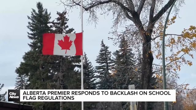 Alberta Premier responds to backlash on school flag regulations