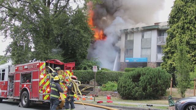 Massive fire displaces New West residents