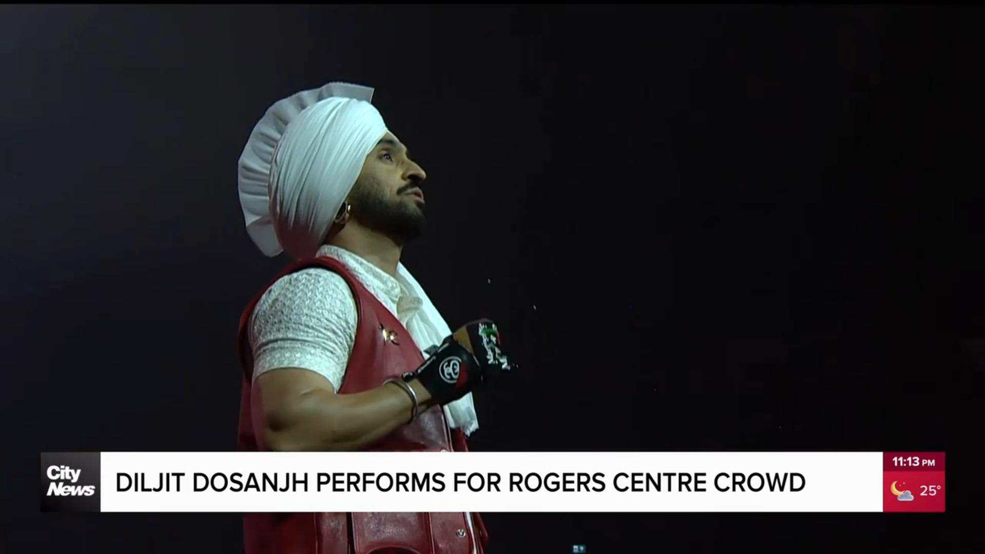 Diljit Dosanjh performs for nearly 50,000 fans at Toronto's Rogers Centre