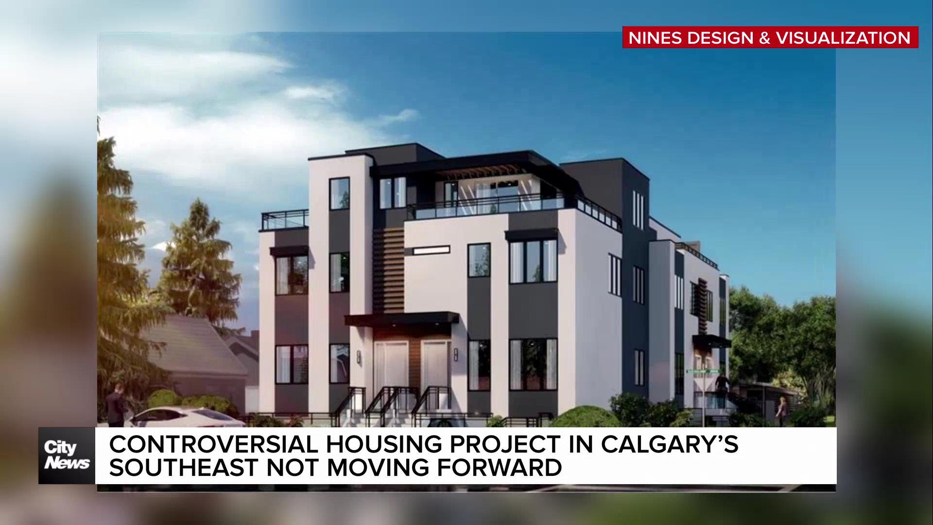 Controversial Calgary housing development not going forward