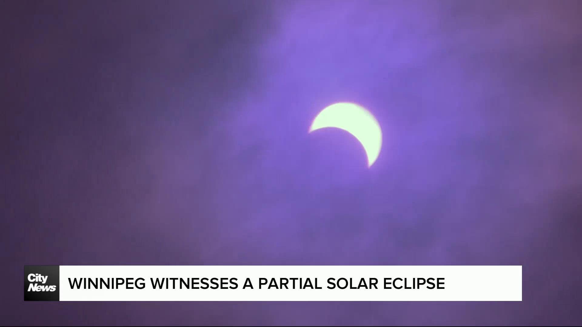Winnipeggers witness partial solar eclipse