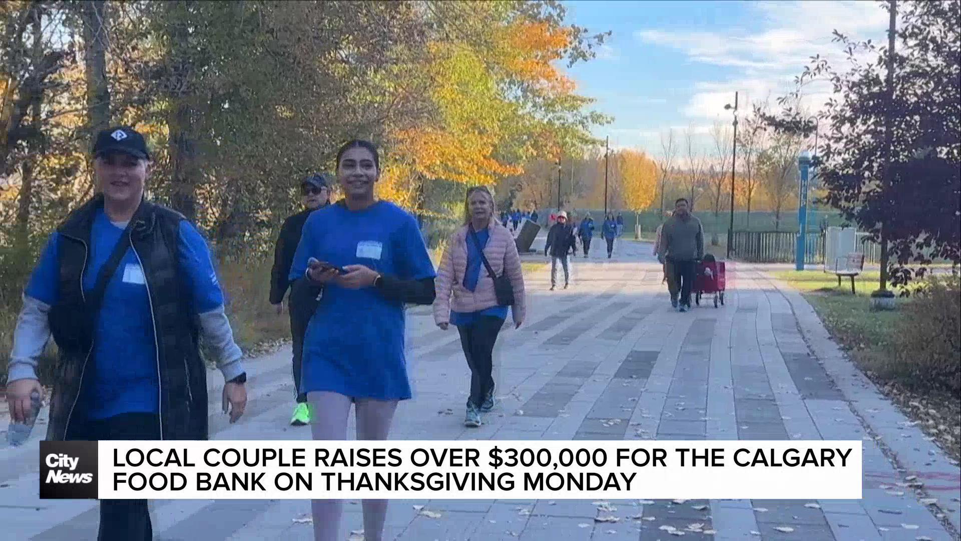 Local couple raises over $300,000 for the Calgary Food Bank on Thanksgiving Monday