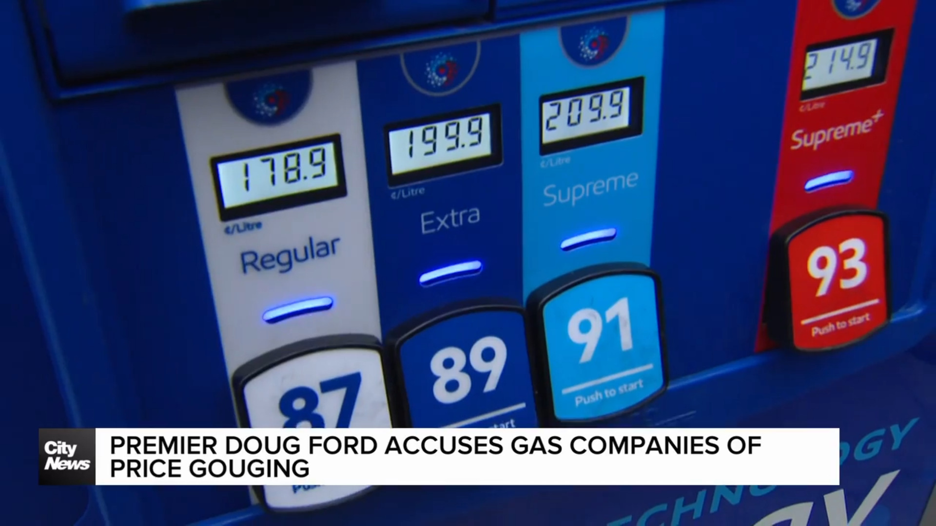 Premier Doug Ford accuses gas companies of price gouging