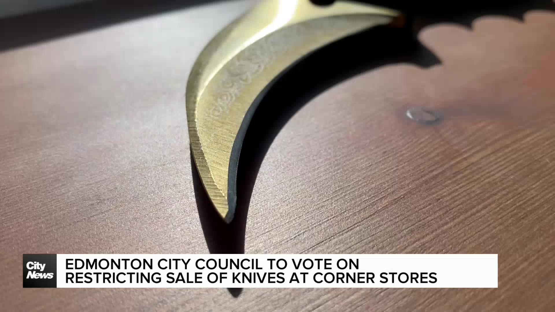 Edmonton city council to vote on restricting sale of knives at convenience stores