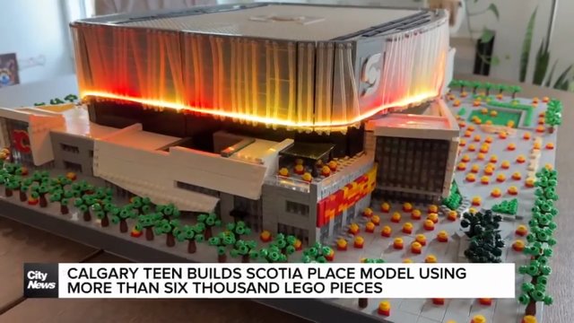 Calgary teen builds Scotia Place model using more than six thousand LEGO pieces
