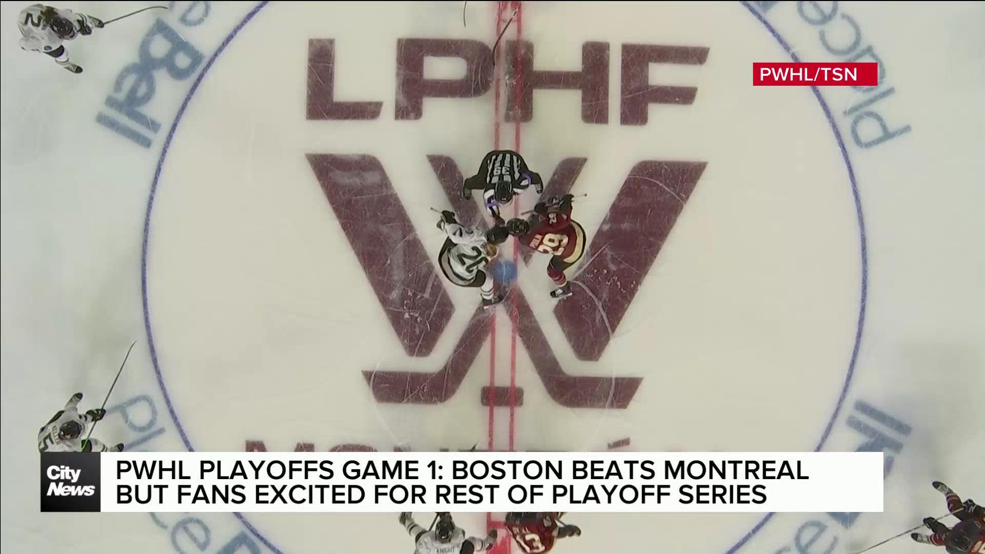PWHL playoffs: Boston beats Montreal in game one