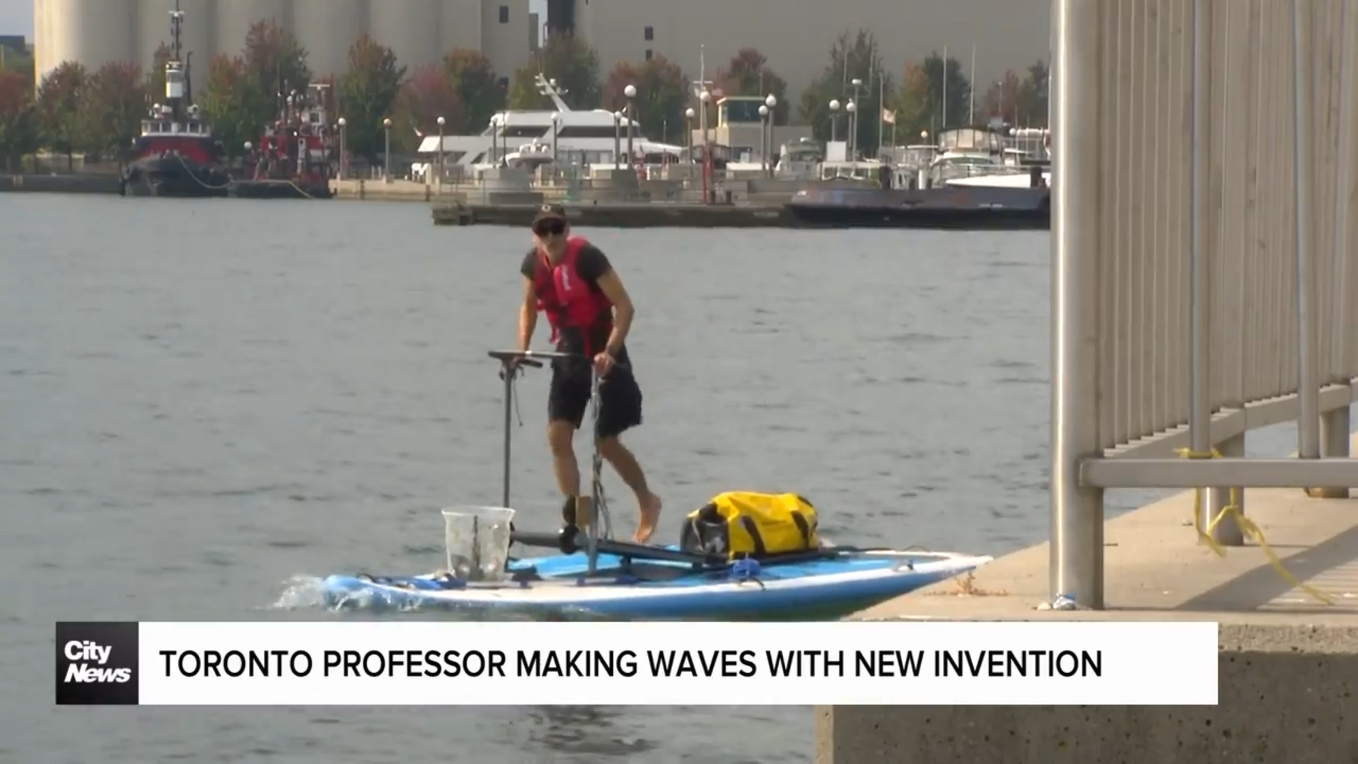 Walking on water in the Toronto harbour