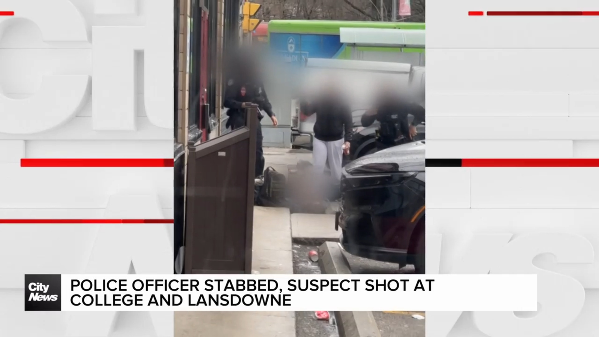 Toronto police officer stabbed, suspect shot at College and Lansdowne